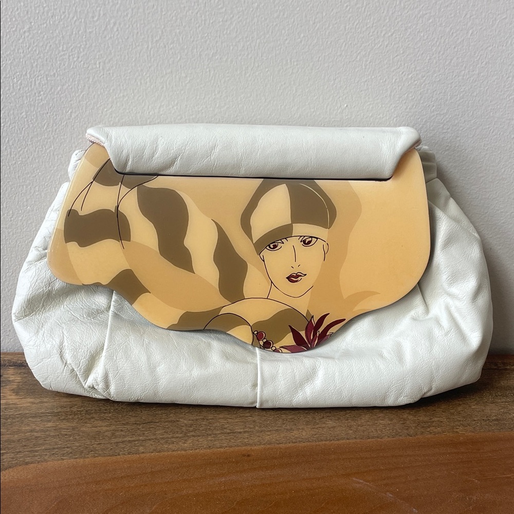 Moon Bag White Clutch